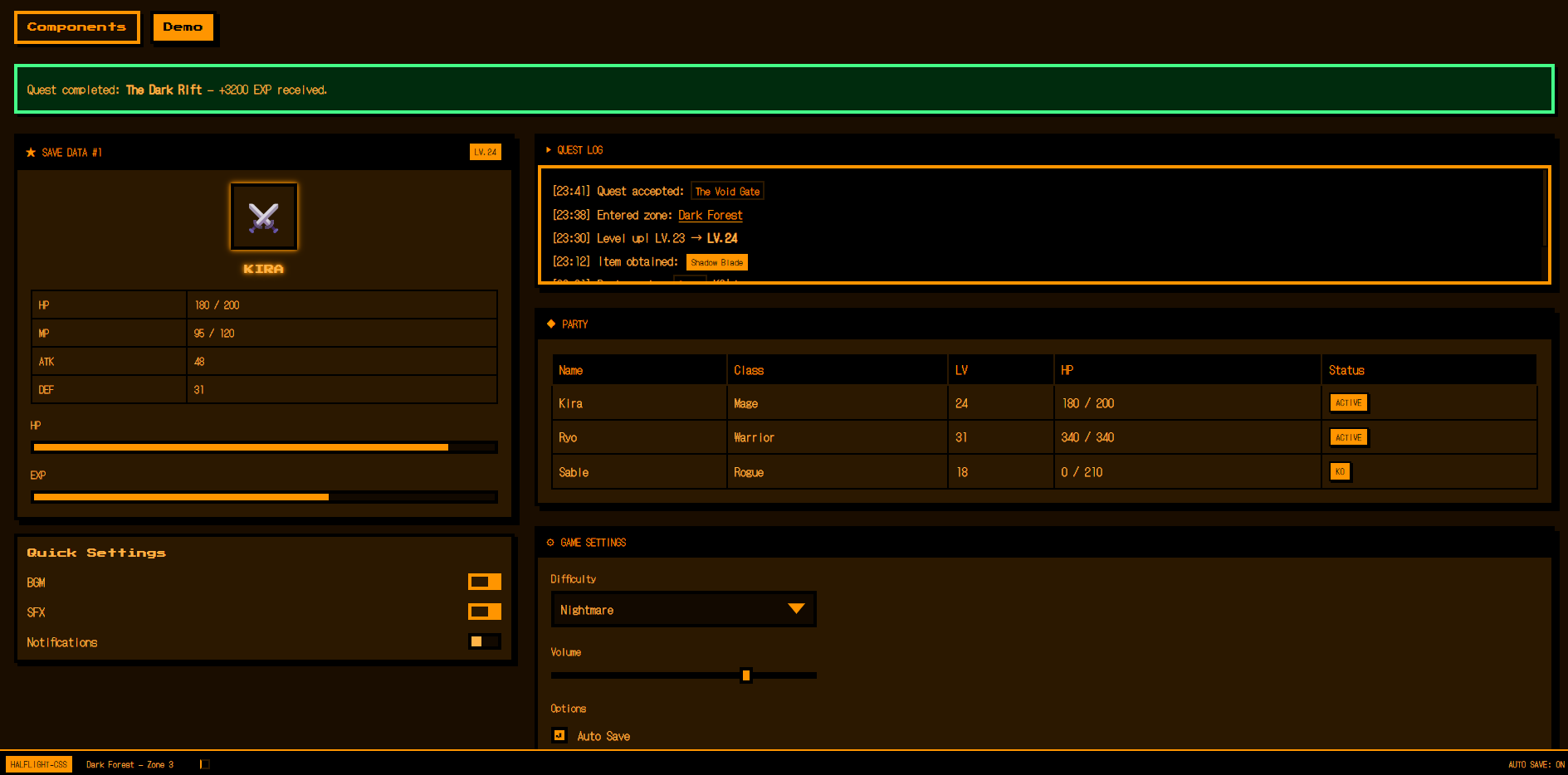 Halflight CSS